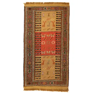 گلیم دستبافت مدل کردی کد 410361