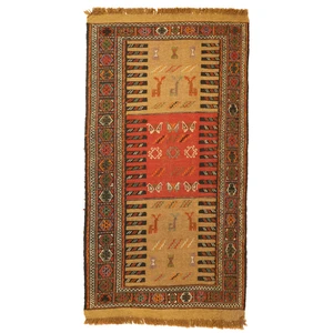 گلیم دستبافت مدل کردی کد 410361