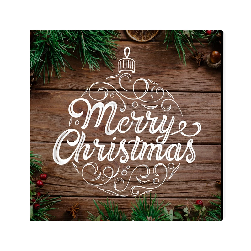 تابلو شاسی عرش مدل کریسمس Happy Christmas کد As2276