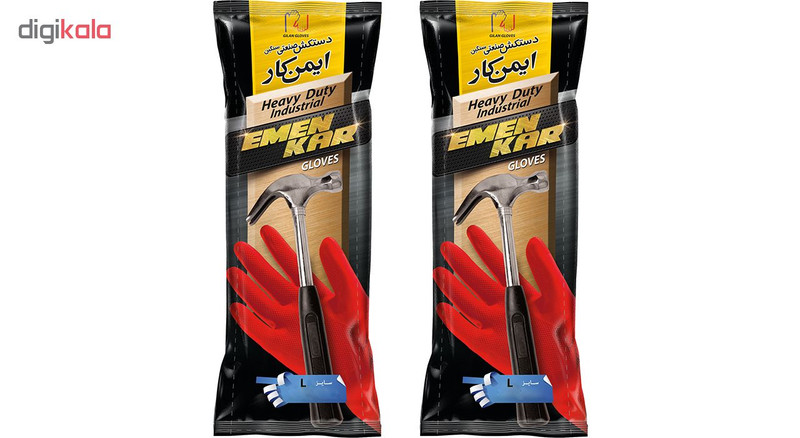 دستکش صنعتی دستکش گیلان مدل L 02 بسته 2 جفتی