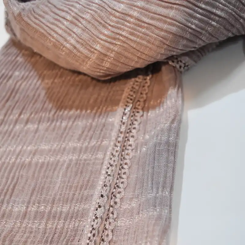 شال زنانه مدل پلیسه لمه دار کد 909