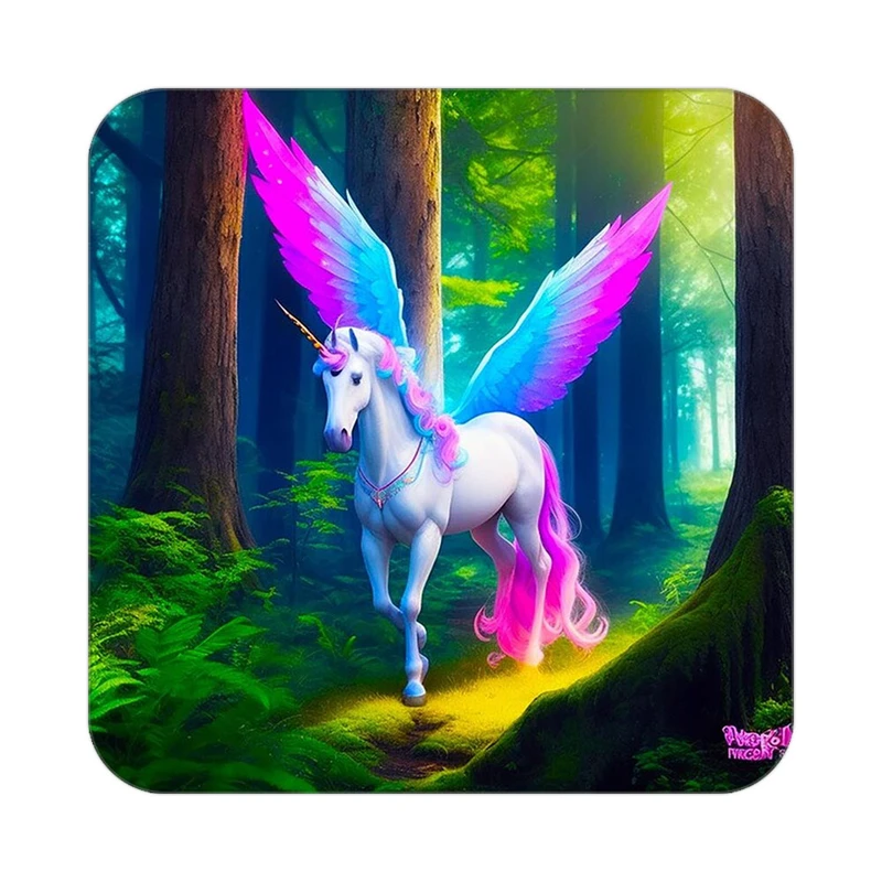 زیر لیوانی کاکتی طرح اسب تک شاخ و یونیکورن مدل mp29350