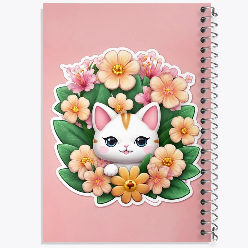 دفتر نت موسیقی 50 برگ خندالو مدل گربه کیوت کد N1437