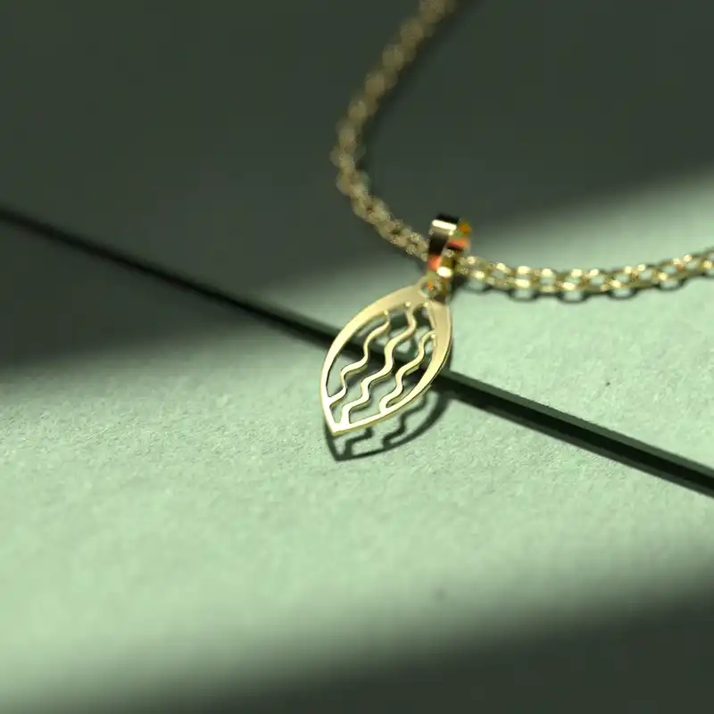 گردنبند طلا 18 عیار زنانه مدوپد مدل هندسی کد W2-1-1046