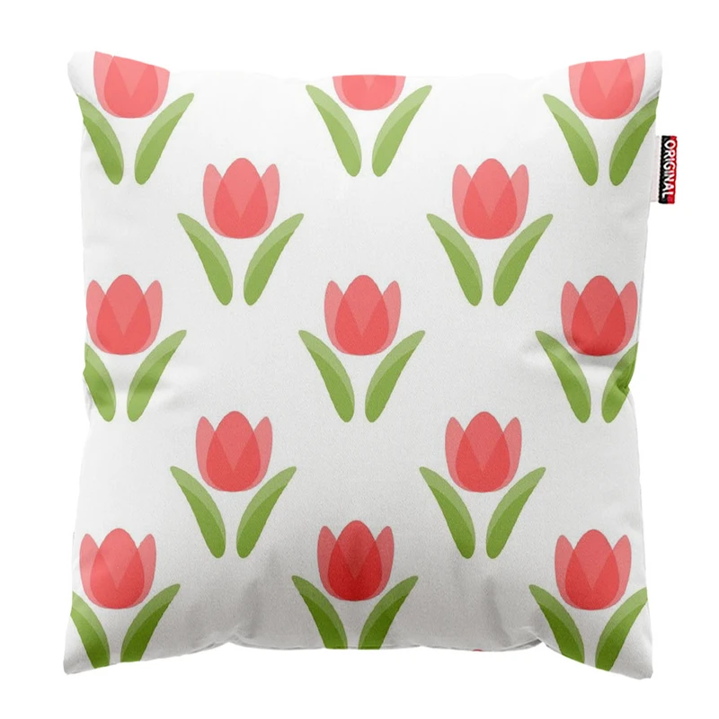 کوسن پاد آفرین طرح گل کد 3019 سایز 30*30 سانتی متر