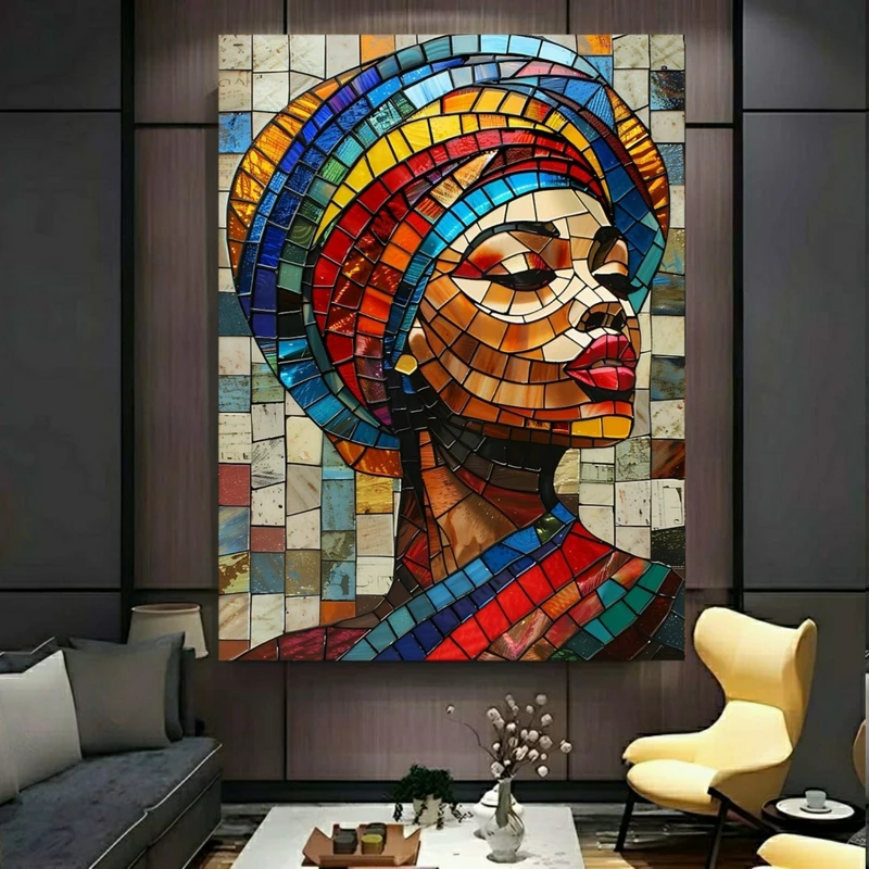 استیکر طرح تکه تکه موزاییکی مدل پرتره کد BK24784