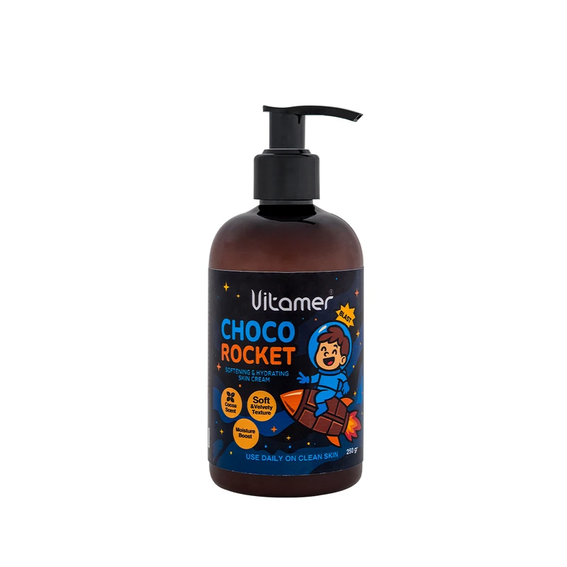 کرم مرطوب‌کننده و آبرسان بدن ویتامر مدل Choco Rocket مناسب برای انواع پوست حجم 250 میلی‌لیتر