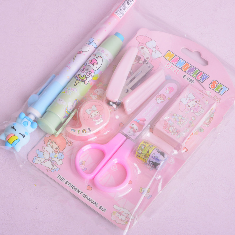 بسته لوازم تحریر مدل ملودی طرح سانریو بسته 8 عددی