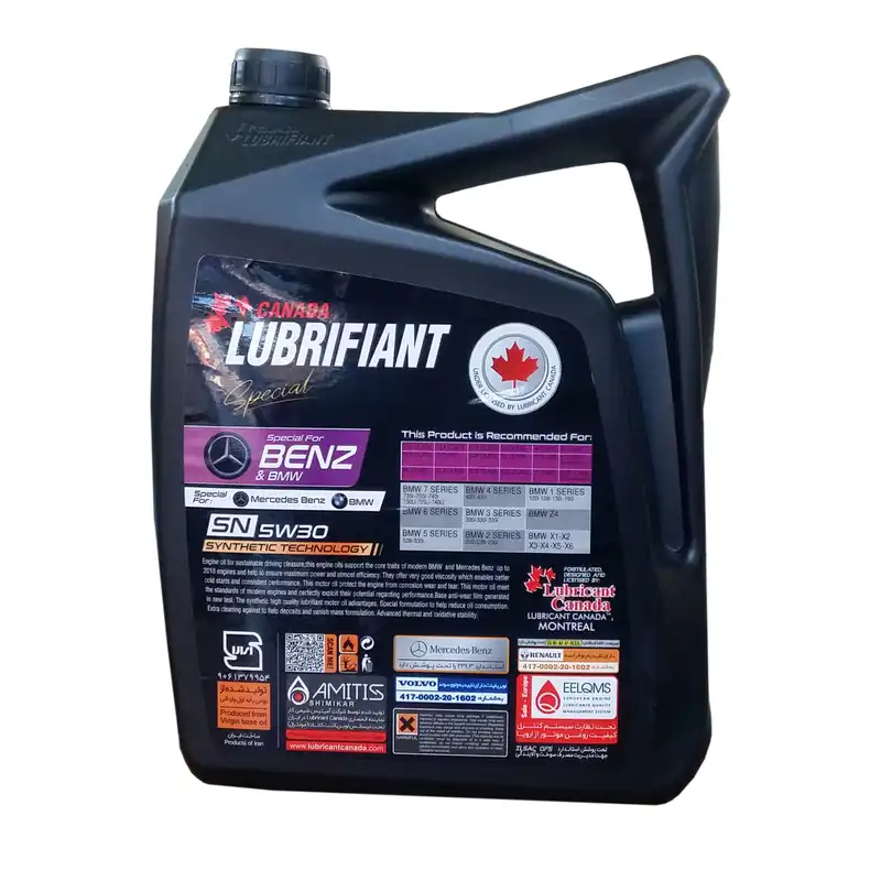 روغن موتور لوبریفنت کانادا مدل SPECIAL BENZ & BMW 5W30 SN حجم 5لیتر