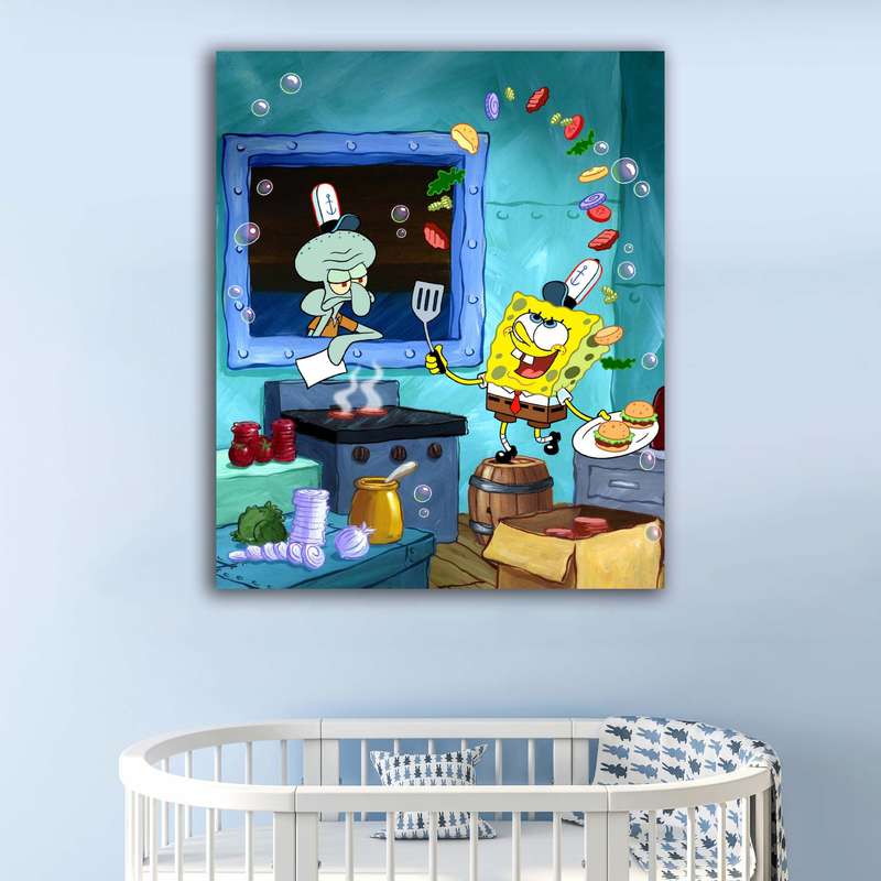 تابلو شاسی کودک آتریسا مدل باب اسفنجی