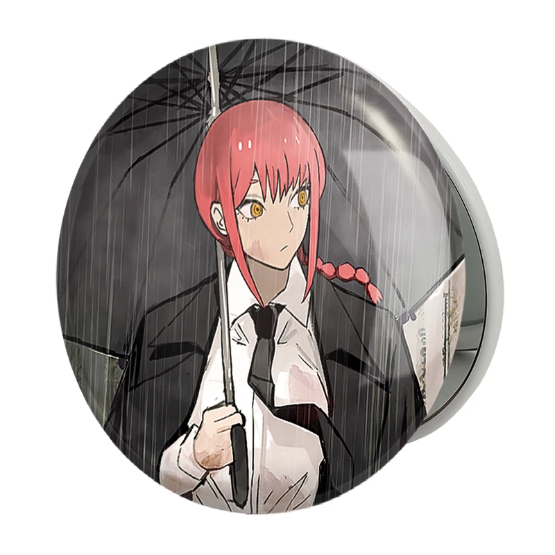 آینه جیبی خندالو طرح ماکیما انیمه مرد اره ای Chainsaw Man مدل تاشو کد 22340 