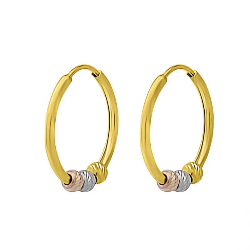 گوشواره طلا 18 عیار زنانه دوست خوب با طرح ال برناردو مدل DK515