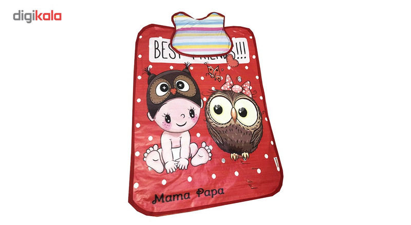 تشک تعویض کودک ایرسا طرح بالش دار مدل دختر و جغد