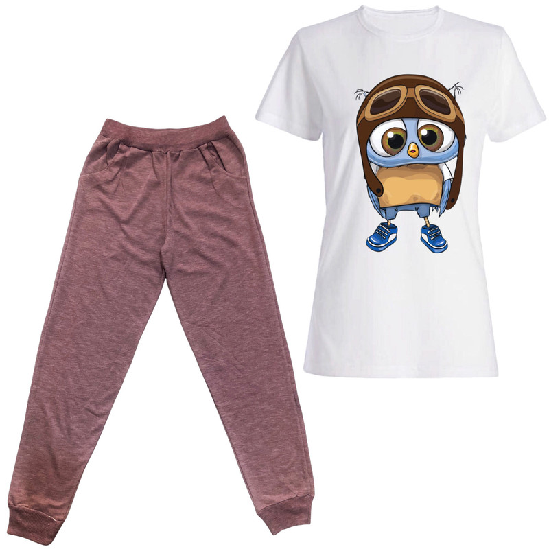 ست تی شرت و شلوار زنانه مدل 514