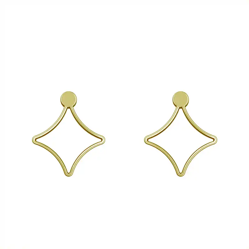 گوشواره طلا 18 عیار زنانه مدوپد مدل ستاره کد GA1-15532