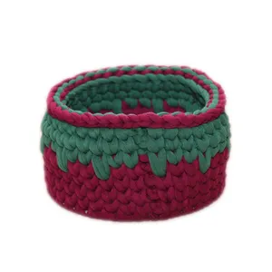 سبد قلاب بافی مدل  Green & purple