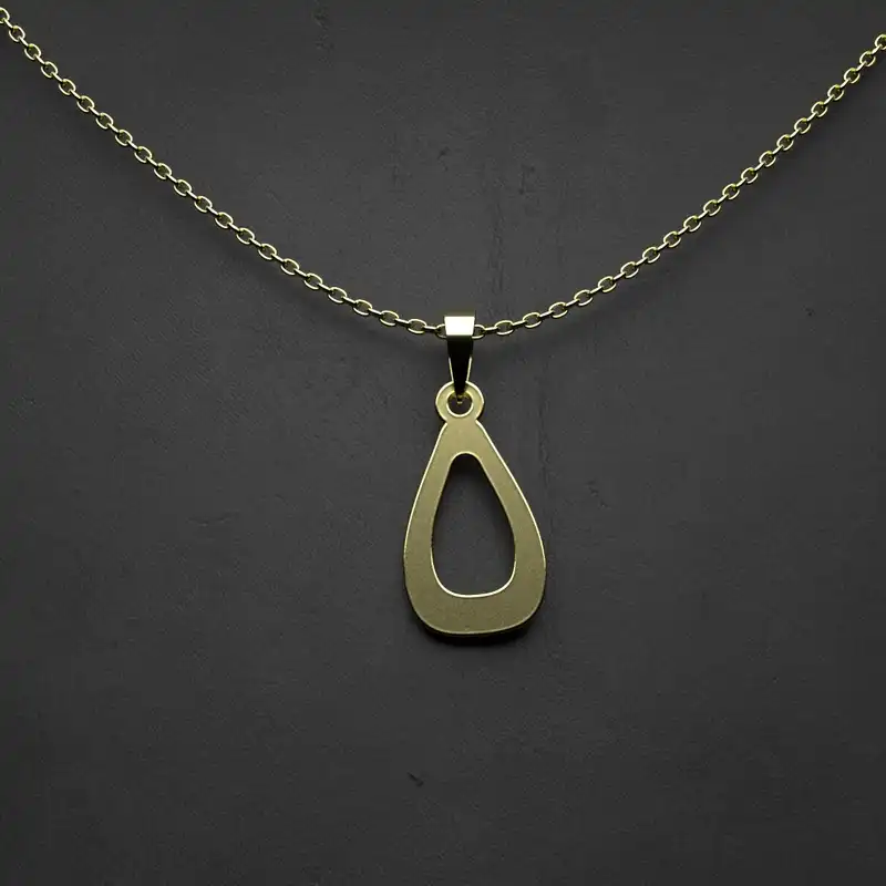 گردنبند طلا 18 عیار زنانه مدوپد مدل هندسی کد U2-1-1043