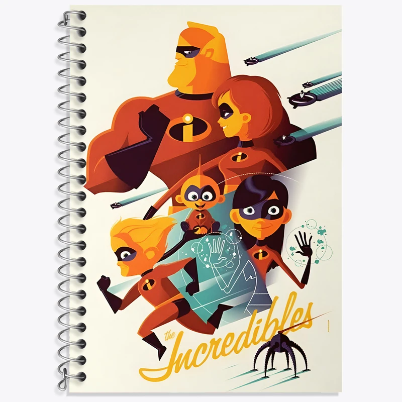 دفتر زبان 50 برگ خندالو مدل دو خط طرح شگفت انگیزان (The Incredibles) کد N3245