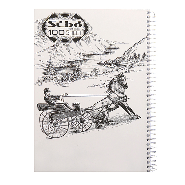 دفتر مشق 100 برگ سیبو طرح کالسکه کد s-34