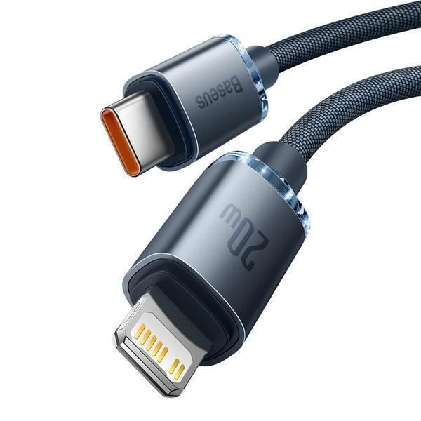 کابل USB-C به لایتنینگ باسئوس مدل Crystal Shine طول 2 متر