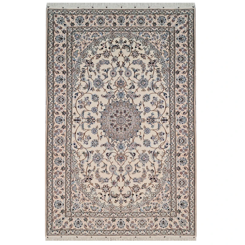 فرش دستبافت چهار و نیم متری مدل نایین کد 371