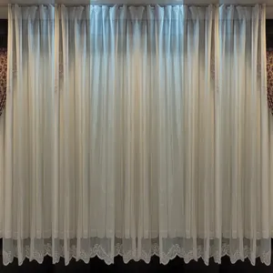 پرده مدل چین ساده تور راشل طرح برفی سایز 580*275 سانتی متر