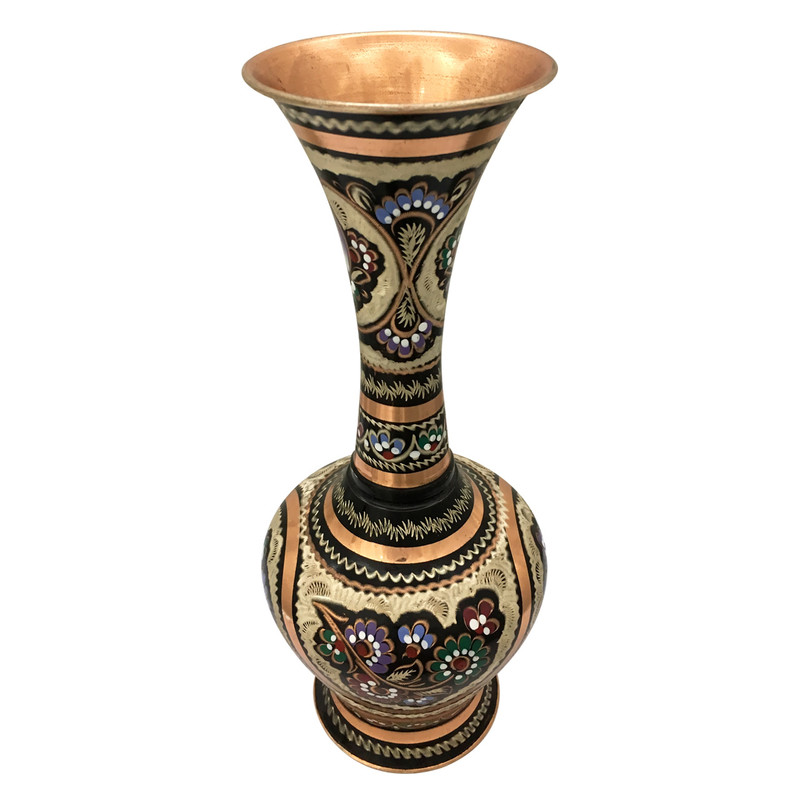 گلدان مسی طرح شکمی مدل 01