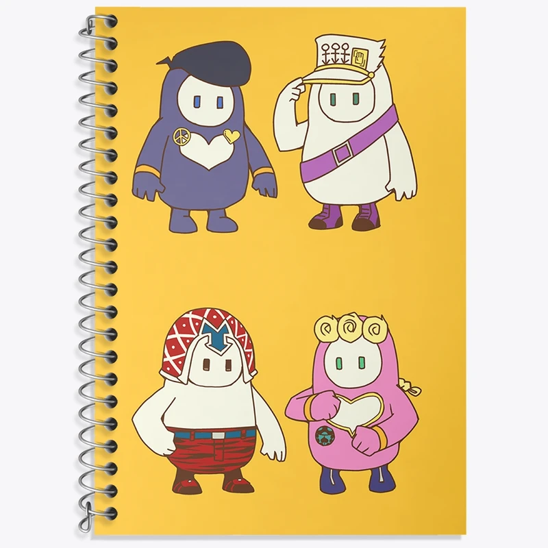 دفتر زبان 50 برگ خندالو مدل دو خط طرح بازی فال گایز (Fall Guys) کد 32788