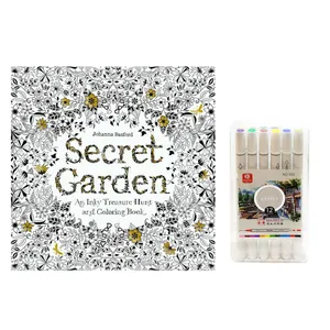 ماژیک راندو مدل SECRET GARDEN  کد RANDO-2 به همراه دفتر
