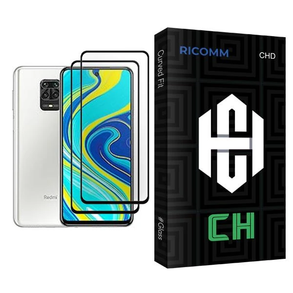 محافظ صفحه نمایش ریکام مدل CH Glass MIX002 مناسب برای گوشی موبایل شیائومی Redmi Note 9S بسته دو عددی
