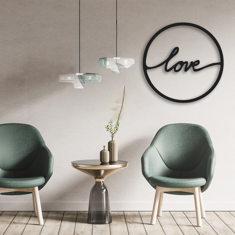 دیوارکوب طرح love مدل va-b02