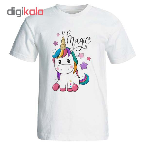 تیشرت زنانه طرح اسب تک شاخ magic unicorn یونیکورن کد 3638