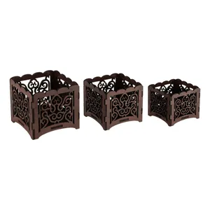 جاشمعی مدل چوبی بسته 3 عددی