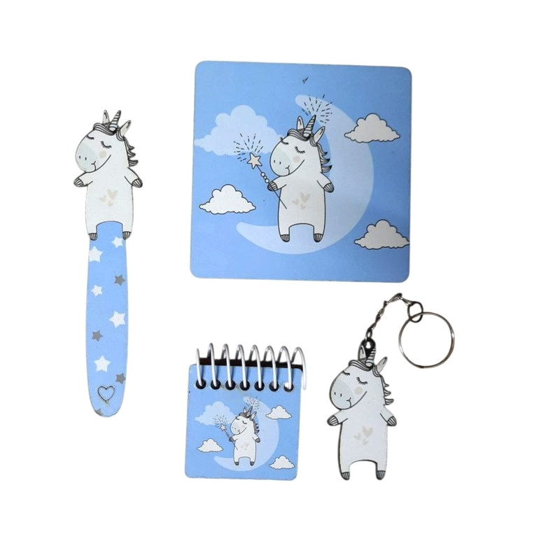 بسته لوازم تحریر مدل یونیکورن جادوگر کد mn12 بسته ۴ عددی