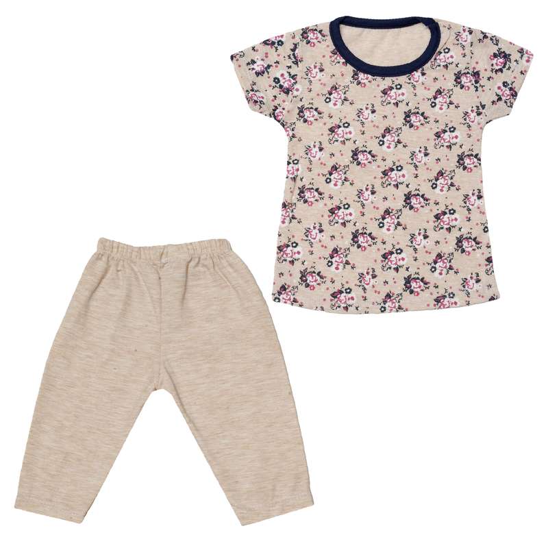 ست تی شرت و شلوارک دخترانه مدل 105