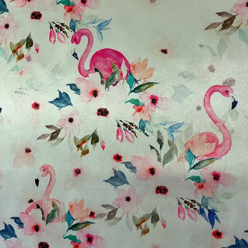 کلاه زنانه مدل ساتن ابریشم طرح فلامینگو