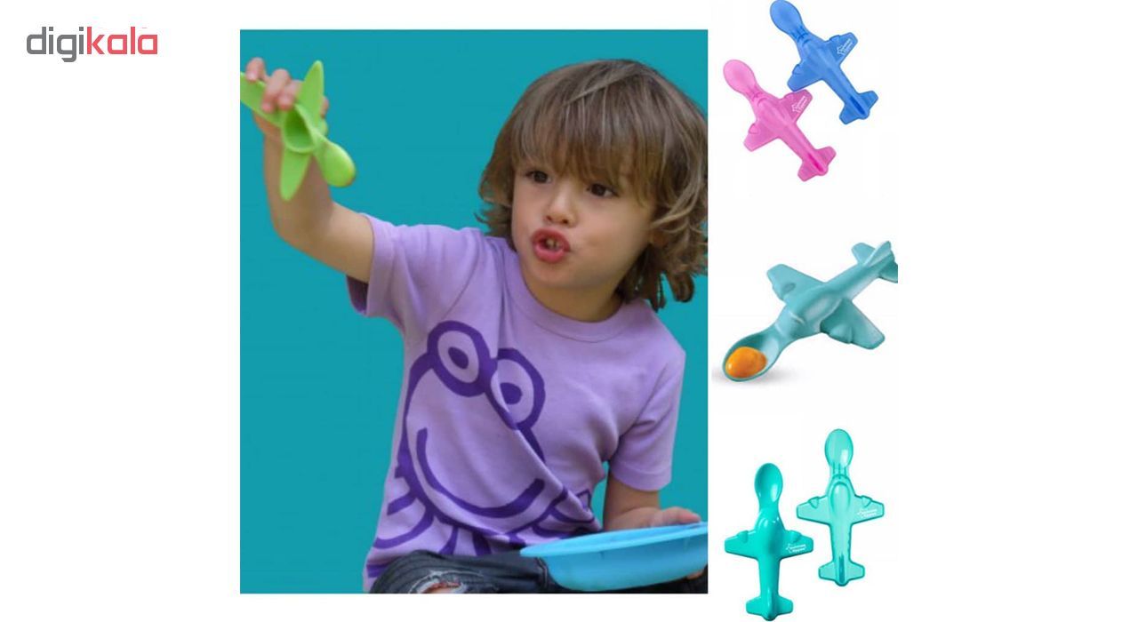 قاشق کودک مدل هواپیما کد irsa-54 بسته 2 عددی -  - 3