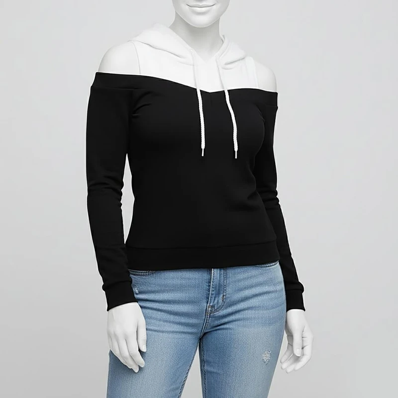 هودی زنانه شین مدل کلاه دار کد 003