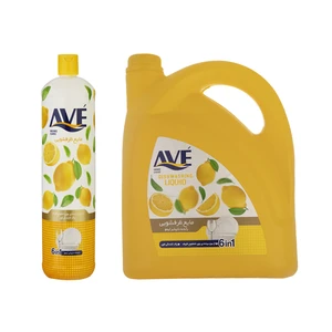 مایع ظرفشویی اوه مدل Lemon وزن 3750 گرم به همراه مایع ظرفشویی اوه مدل 01 وزن 1000 گرم