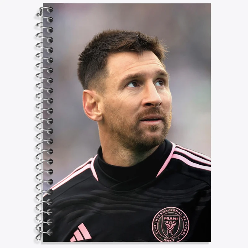 دفتر زبان 50 برگ خندالو مدل دو خط طرح لیونل مسی کد 36450