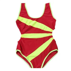 مایو زنانه مدل کنار باز رنگ قرمز