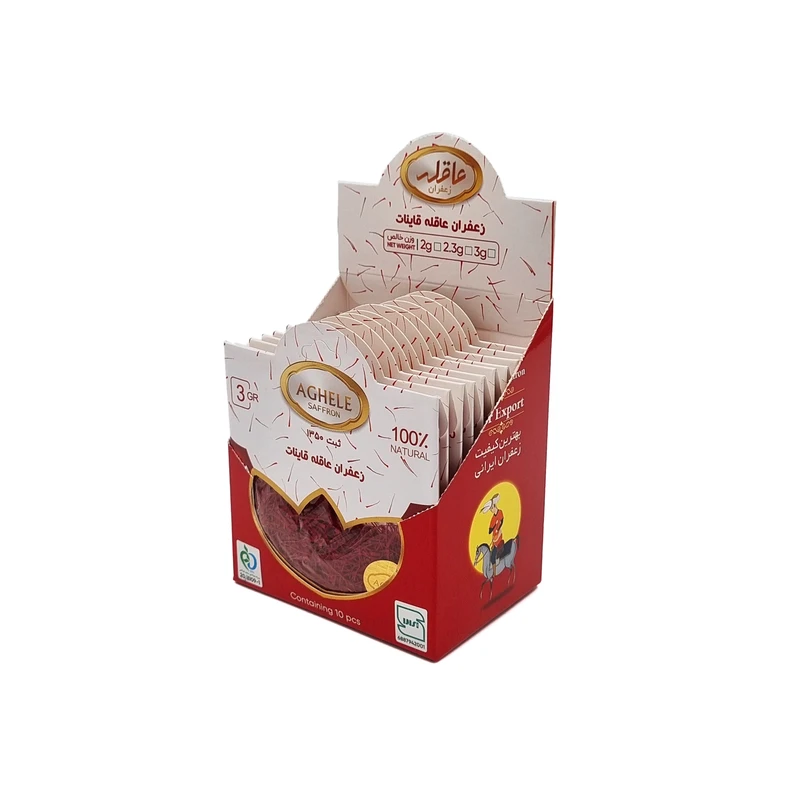 زعفران پاکتی عاقله - 3 گرم بسته 10 عددی