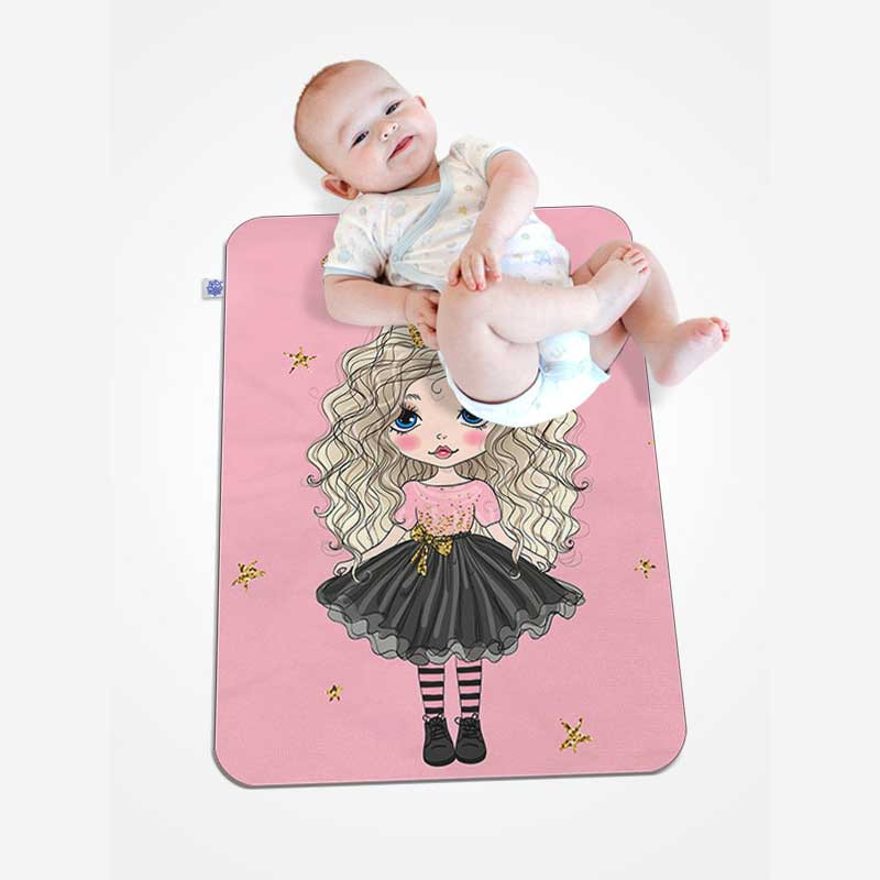 زیرانداز تعویض کودک شمسه نگار مدل دخترانه کد P-118