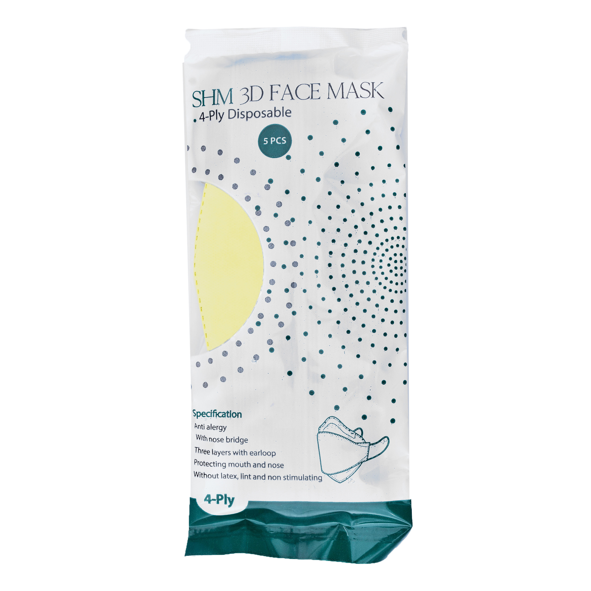 ماسک تنفسی اس اچ ام کد LY4-0073-zd بسته 5 عددی