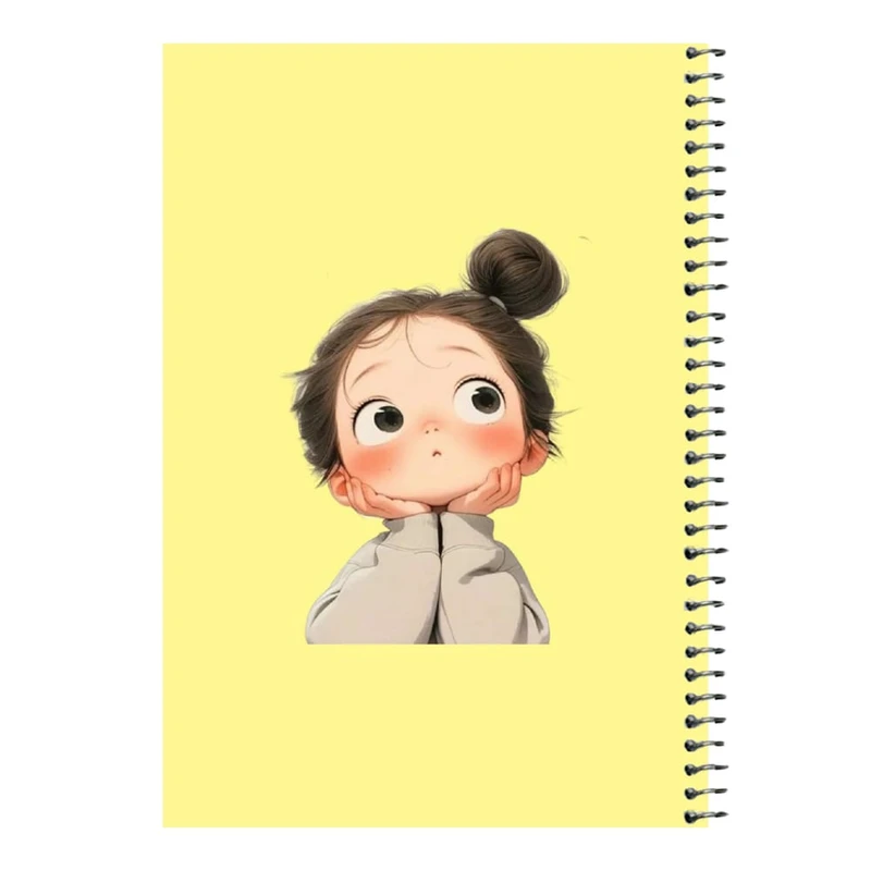 دفتر مشق 80 برگ اس جی مدل دختر متفکر  