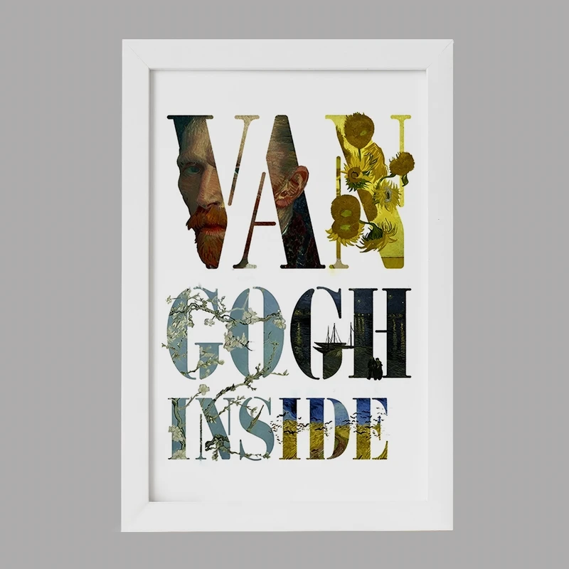 تابلو خندالو مدل ونسان ونگوگ کد F3936