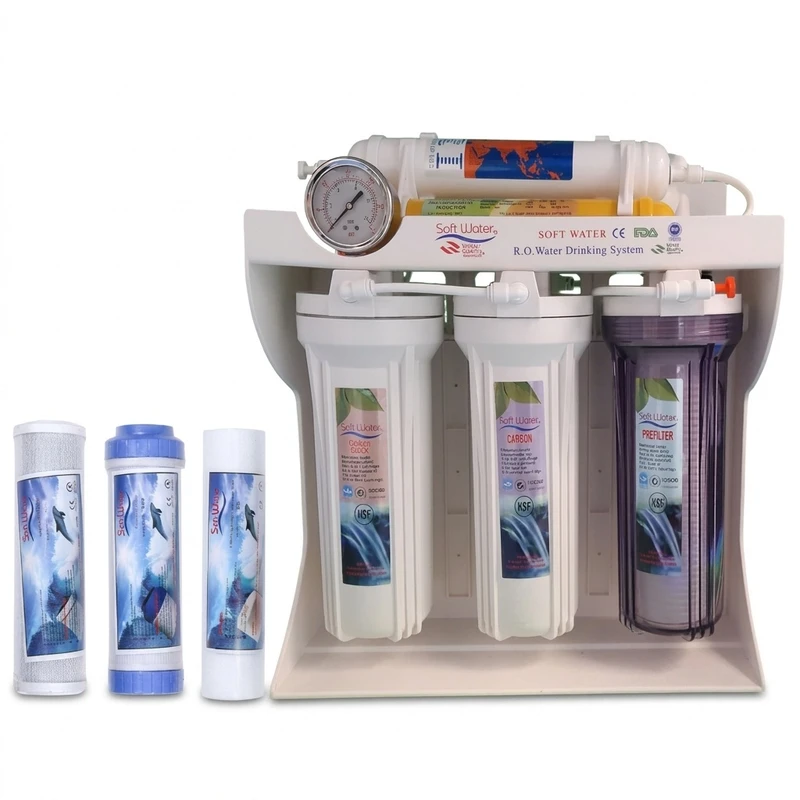 دستگاه تصفیه کننده آب سافت واتر مدل jw-soft-P06 به همراه فیلتر تصفیه آب کد 02 مجموعه 3 عددی