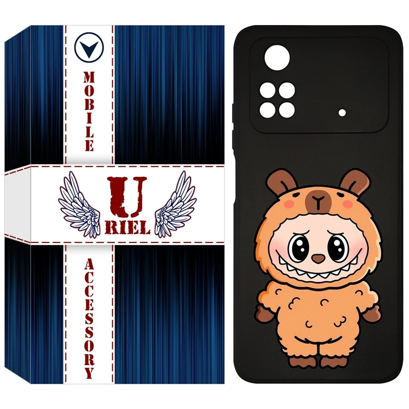 کاور یوریل قاب مدل KSH کد 110 طرح عروسک لبوبو مناسب برای گوشی موبایل شیائومی Poco M4 Pro 4G