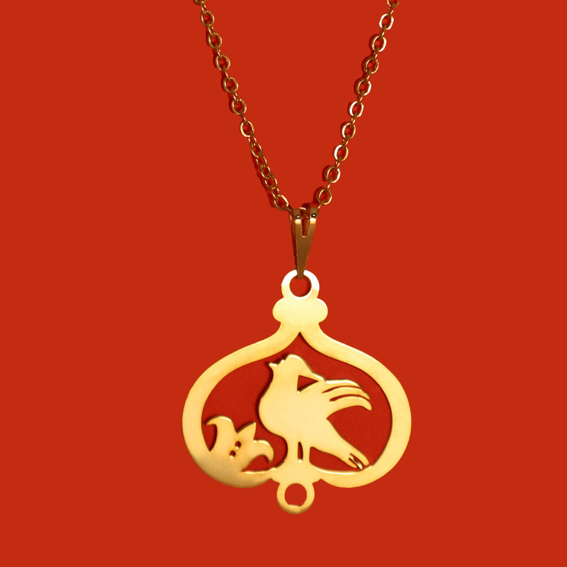 گردنبند طلا 18 عیار زنانه الن نار مدل سيمرغ ELN130