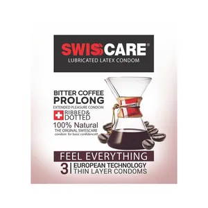 کاندوم سوئیس کر مدل BITTER COFFEE بسته 3 عددی